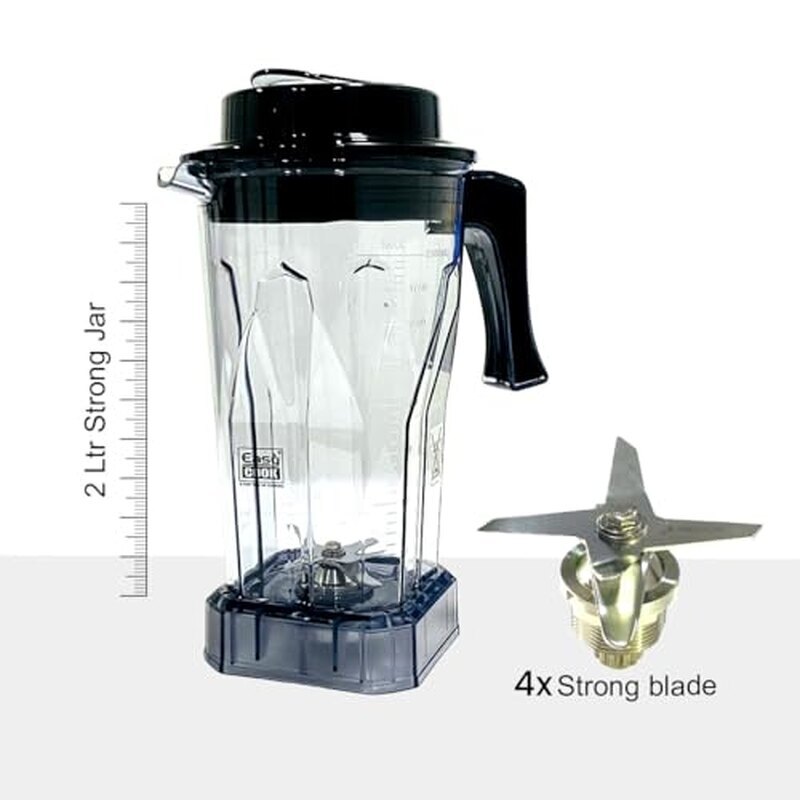 خلاط ومطحنة عصائر EASY COOK MH15 Hardfighter بقوة 1500 واط | خلاط تجاري قوي | خلاط عالي السرعة للمقاهي والمطاعم | أداء 4x | أخضر أحمر أسود