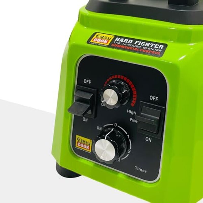 خلاط ومطحنة عصائر EASY COOK MH15 Hardfighter بقوة 1500 واط | خلاط تجاري قوي | خلاط عالي السرعة للمقاهي والمطاعم | أداء 4x | أخضر أحمر أسود