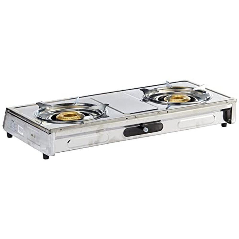 Title Geepas 2-Burner Gas Stove Cooktop | Stainless Steel Gas Cooker with Auto Ignition | Portable Tabletop Gas Hob for Home Kitchen, Outdoor Cooking & Camping