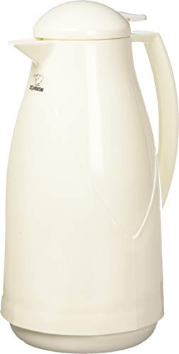 ZOJIRUSHI Euro Carafe AG-KB10WH 1.0L White | 4 Cup Thermal Carafe with High-Impact Corrosion-Free Body | Heat Retention up to 24 Hours | Easy Pour Vacuum Flask for Tea, Coffee & Hot Water