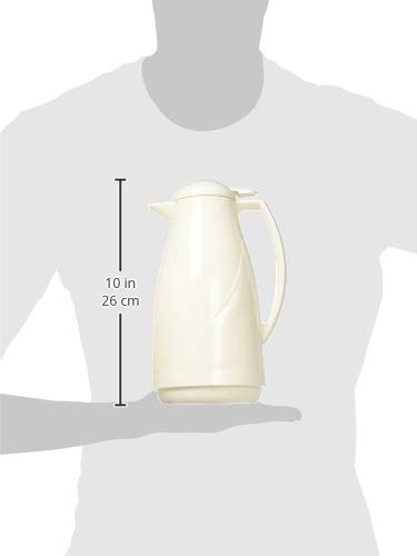 ZOJIRUSHI Euro Carafe AG-KB10WH 1.0L White | 4 Cup Thermal Carafe with High-Impact Corrosion-Free Body | Heat Retention up to 24 Hours | Easy Pour Vacuum Flask for Tea, Coffee & Hot Water