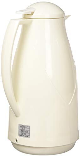 ZOJIRUSHI Euro Carafe AG-KB10WH 1.0L White | 4 Cup Thermal Carafe with High-Impact Corrosion-Free Body | Heat Retention up to 24 Hours | Easy Pour Vacuum Flask for Tea, Coffee & Hot Water