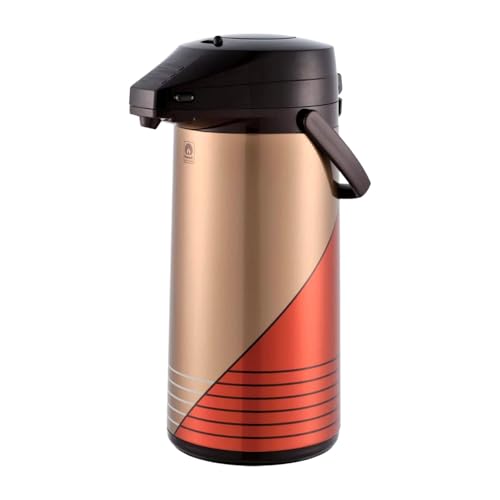 Original Japan Vacuum Airpot Pump Flask | Stainless Steel Hot & Cold Thermos with Easy Push Pump | Tea, Coffee, Karak & Hot Water | Majlis, Home & Office