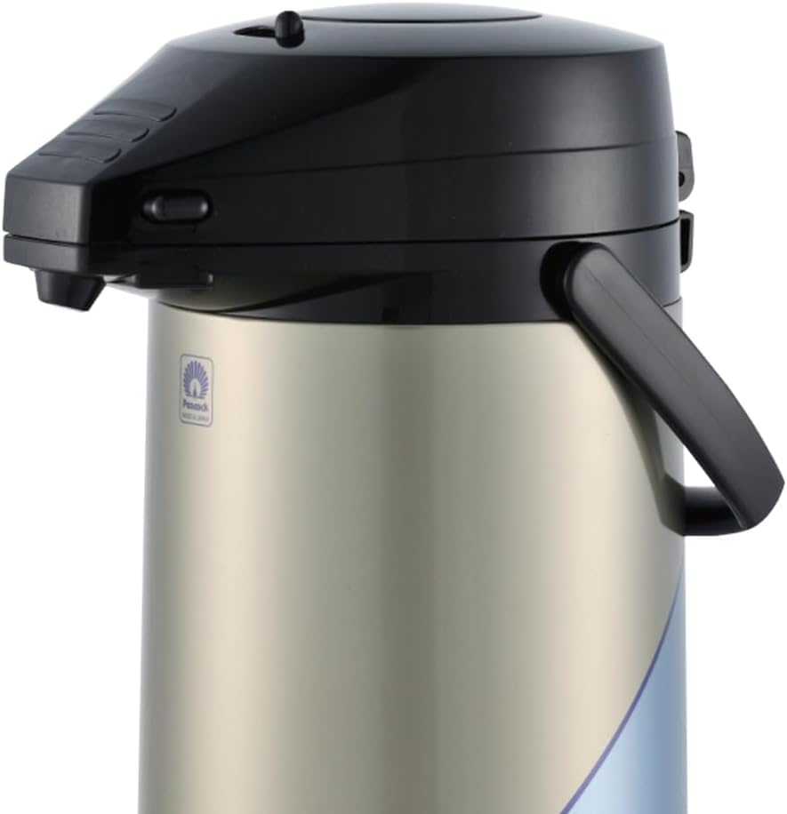 Original Japan Vacuum Airpot Pump Flask | Stainless Steel Hot & Cold Thermos with Easy Push Pump | Tea, Coffee, Karak & Hot Water | Majlis, Home & Office