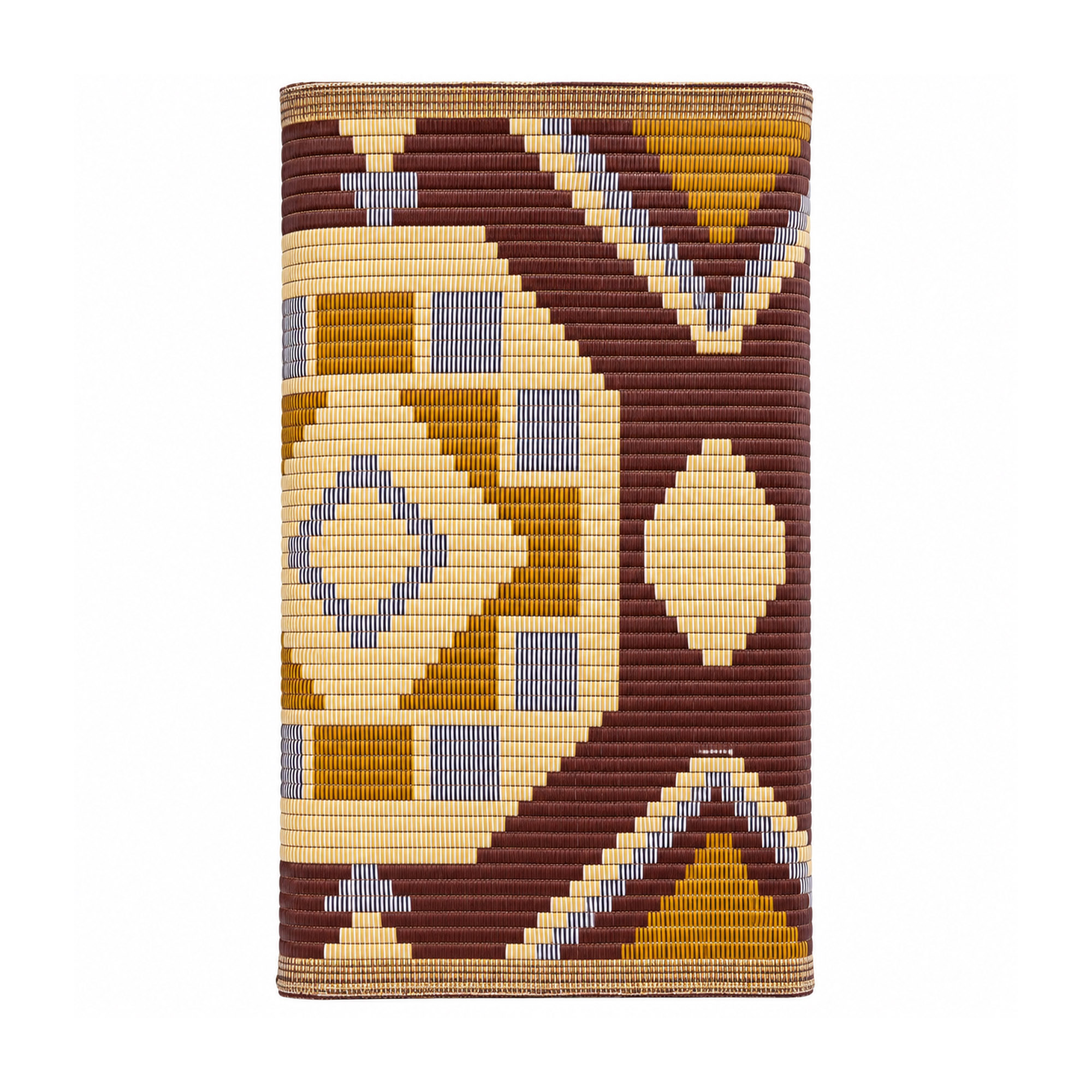 Jamal Al Bahrain 6×9 ft Traditional Arabic Foldable Floor Mat | Geometric Woven Chatai Carpet for Majlis, Living Room, Mosque & Prayer Area
